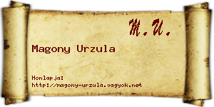 Magony Urzula névjegykártya
